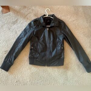 Women's Black Vegan Leather Jacket